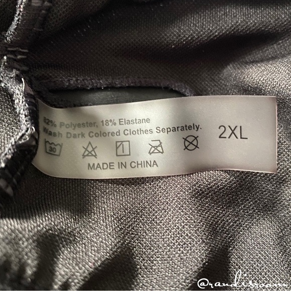 GUC SHEIN Women’s Elegant Black V-Neck Ruffled One-Piece Swim Dress SZ 2XL (16) - Picture 11 of 11